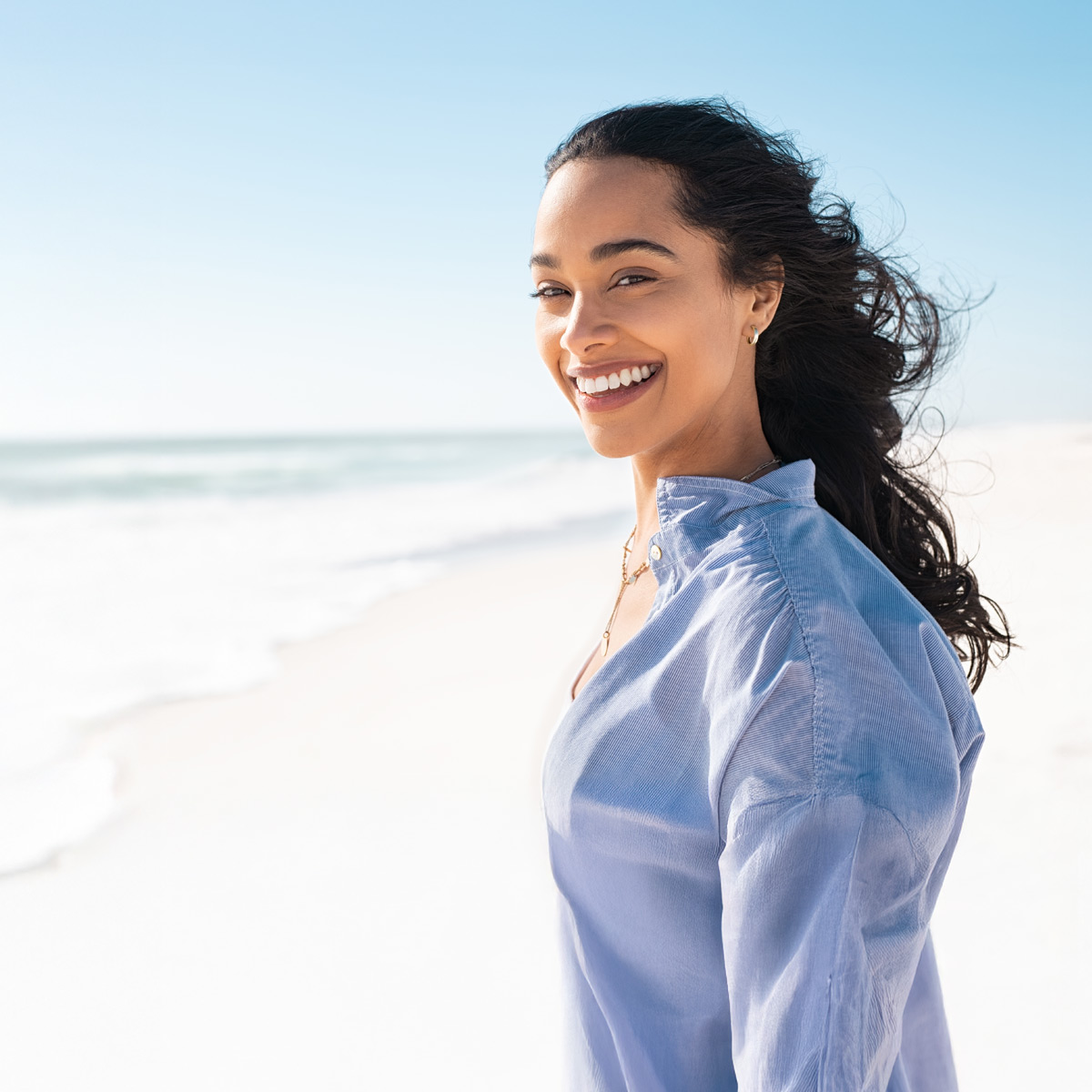 sdl allergiker programm frau am strand